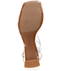 Alex Marie Kathy Rhinestone Strappy Block Heel Dress Sandals