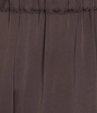 Alex Marie Kristen Satin Flat Front Full Length Wide Leg Pants