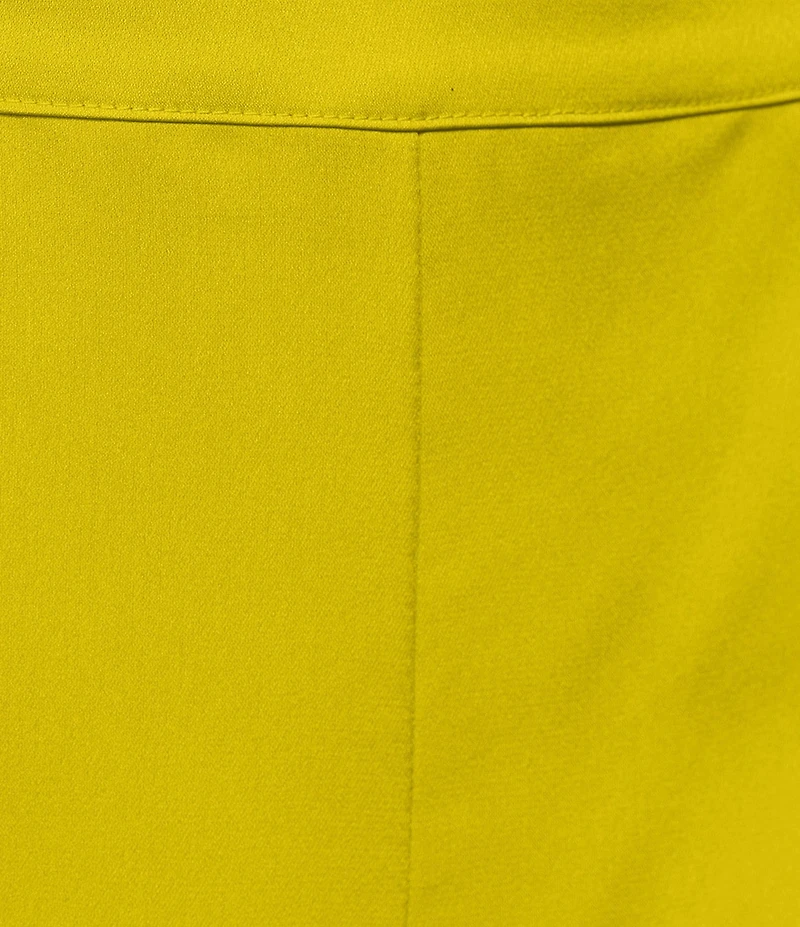 Alex Marie Kristen Stretch Satin Flat Front Full Length Wide Leg Pants