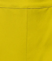 Alex Marie Kristen Stretch Satin Flat Front Full Length Wide Leg Pants