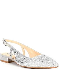 Alex Marie Lavani Rhinestone Slingback Dress Flats