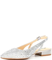 Alex Marie Lavani Rhinestone Slingback Dress Flats
