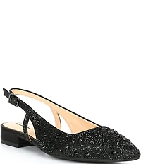 Alex Marie Lavani Rhinestone Slingback Dress Flats