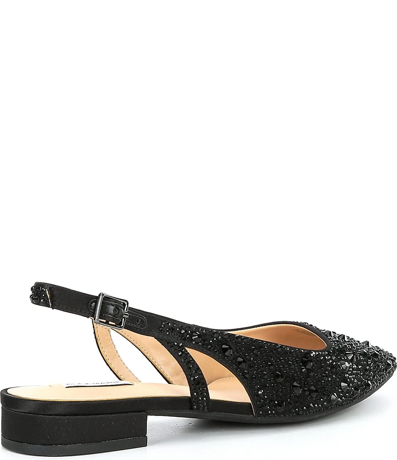 Alex Marie Lavani Rhinestone Slingback Dress Flats