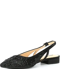Alex Marie Lavani Rhinestone Slingback Dress Flats