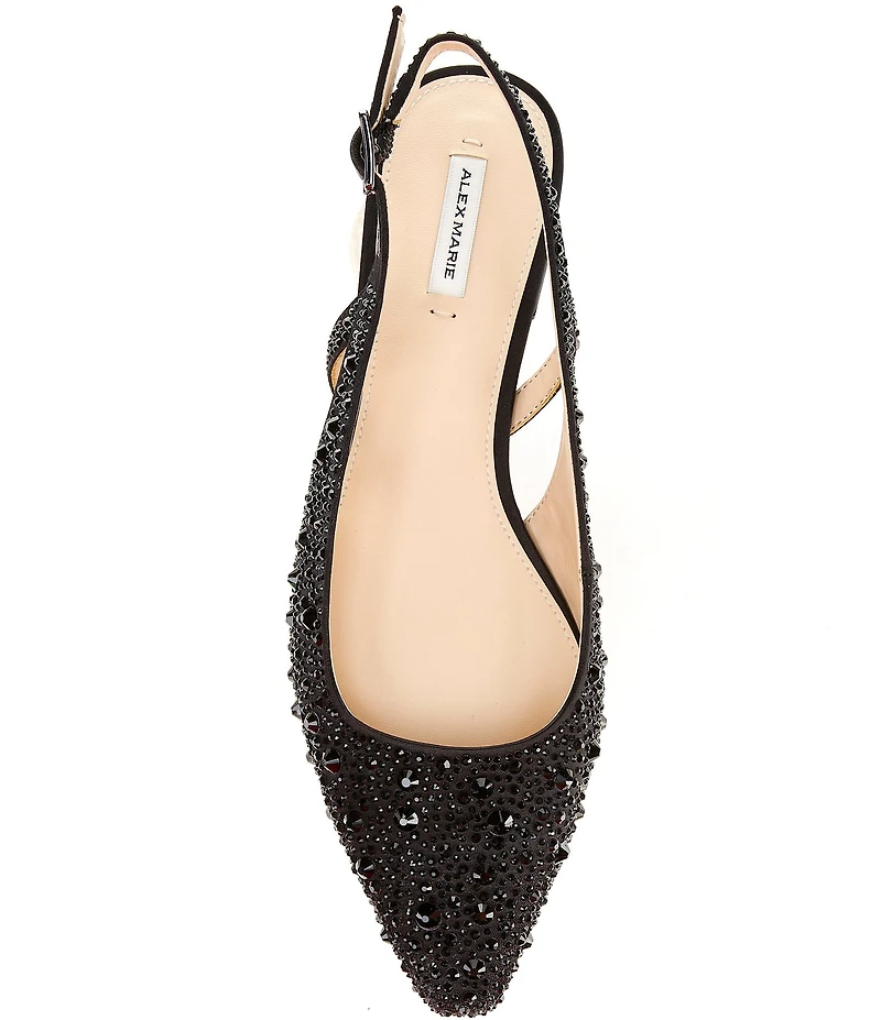 Alex Marie Lavani Rhinestone Slingback Dress Flats