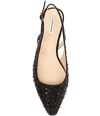 Alex Marie Lavani Rhinestone Slingback Dress Flats