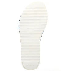 Alex Marie Leanne Striped Knot Detail Wedge Slide Sandals