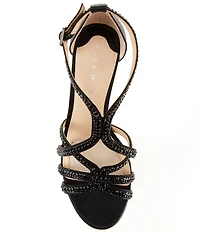 Alex Marie Libby Rhinestone Strappy Platform Dress Sandals