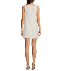 Alex Marie Lily Striped Sleeveless Square Neck Dress