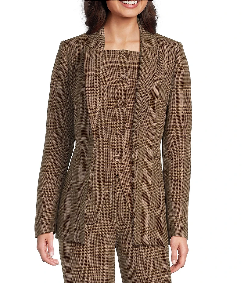 Alex Marie Liza Anywhere, Everywhere Coordinating Peak Lapel Plaid Blazer