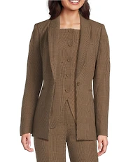 Alex Marie Liza Anywhere, Everywhere Coordinating Peak Lapel Plaid Blazer