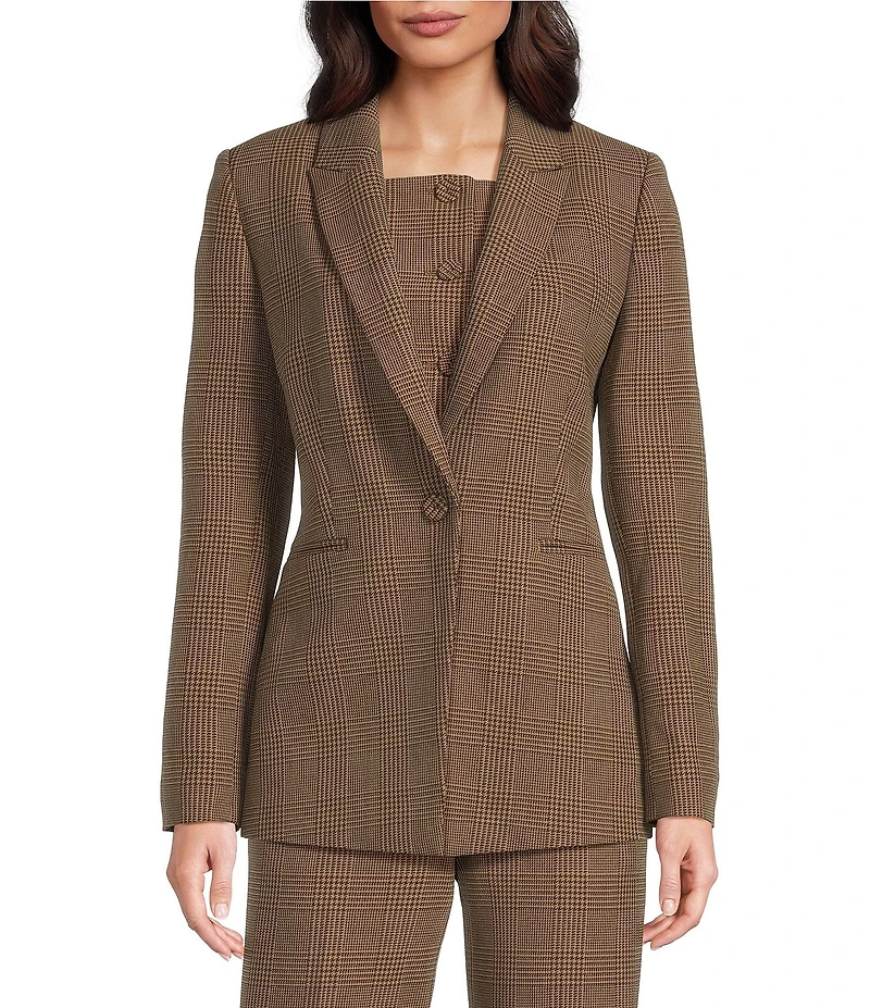 Alex Marie Liza Anywhere, Everywhere Coordinating Peak Lapel Plaid Blazer