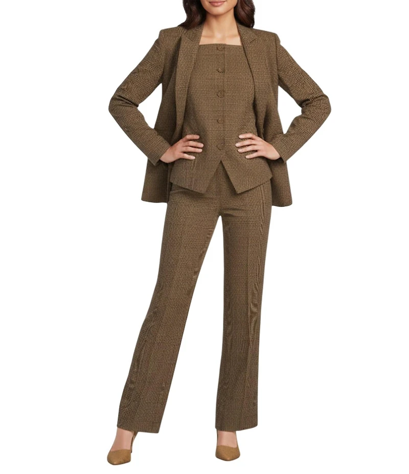 Alex Marie Liza Anywhere, Everywhere Coordinating Peak Lapel Plaid Blazer