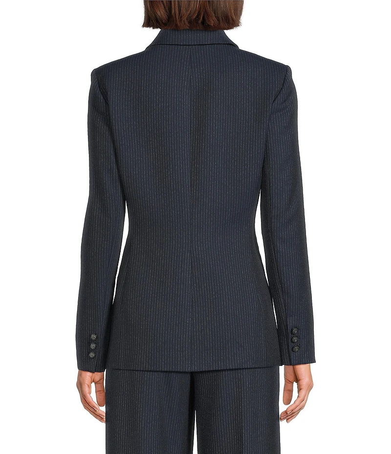 Alex Marie Liza Novelty Stripe Suiting Peak Lapel Long Sleeve Jacket