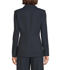 Alex Marie Liza Novelty Stripe Suiting Peak Lapel Long Sleeve Jacket