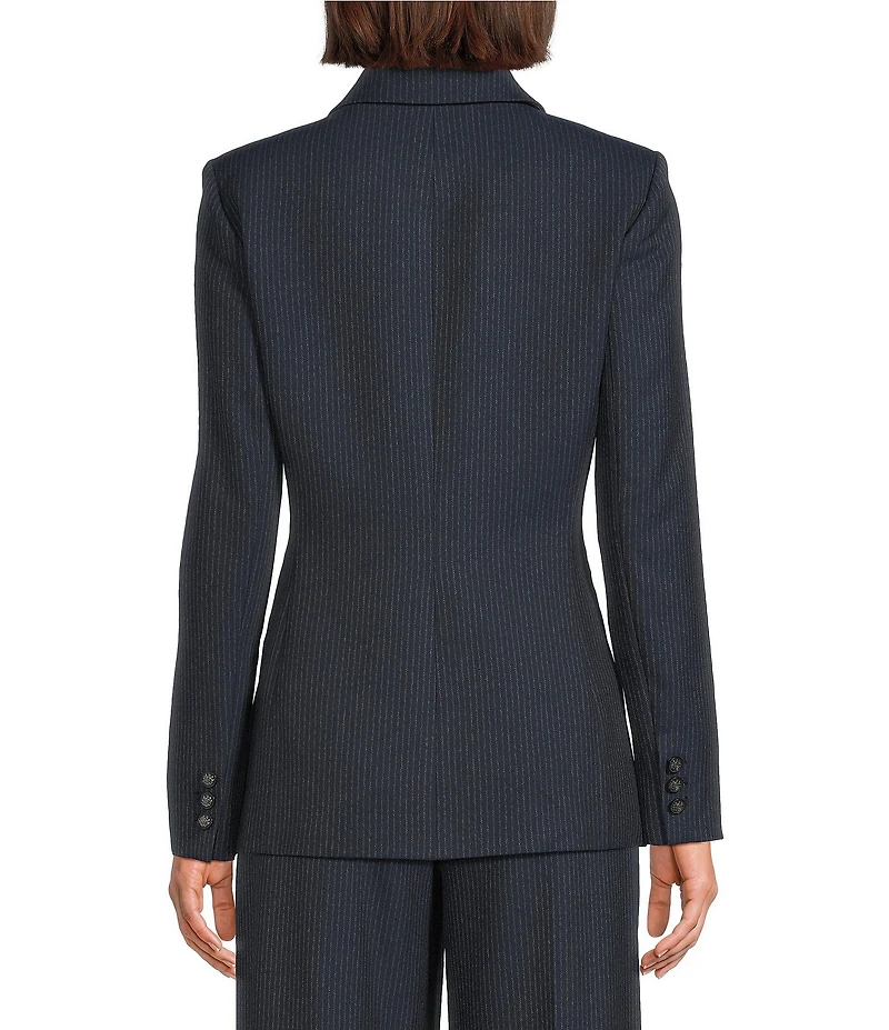 Alex Marie Liza Novelty Stripe Suiting Peak Lapel Long Sleeve Jacket