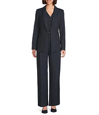 Alex Marie Liza Novelty Stripe Suiting Peak Lapel Long Sleeve Jacket