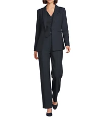 Alex Marie Liza Novelty Stripe Suiting Peak Lapel Long Sleeve Jacket