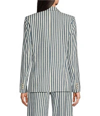 Alex Marie Liza Peak Lapel Stripe Blazer
