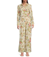 Alex Marie Coordinating Lola Twill Floral Pleated Wide Leg Pants