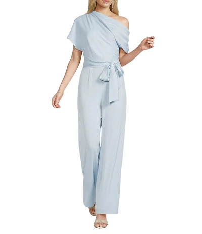 Alex Marie Lyla Asymmetrical Satin Jumpsuit
