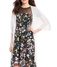 Alex Marie Marilyn Sheer 3/4 Sleeve Wrap