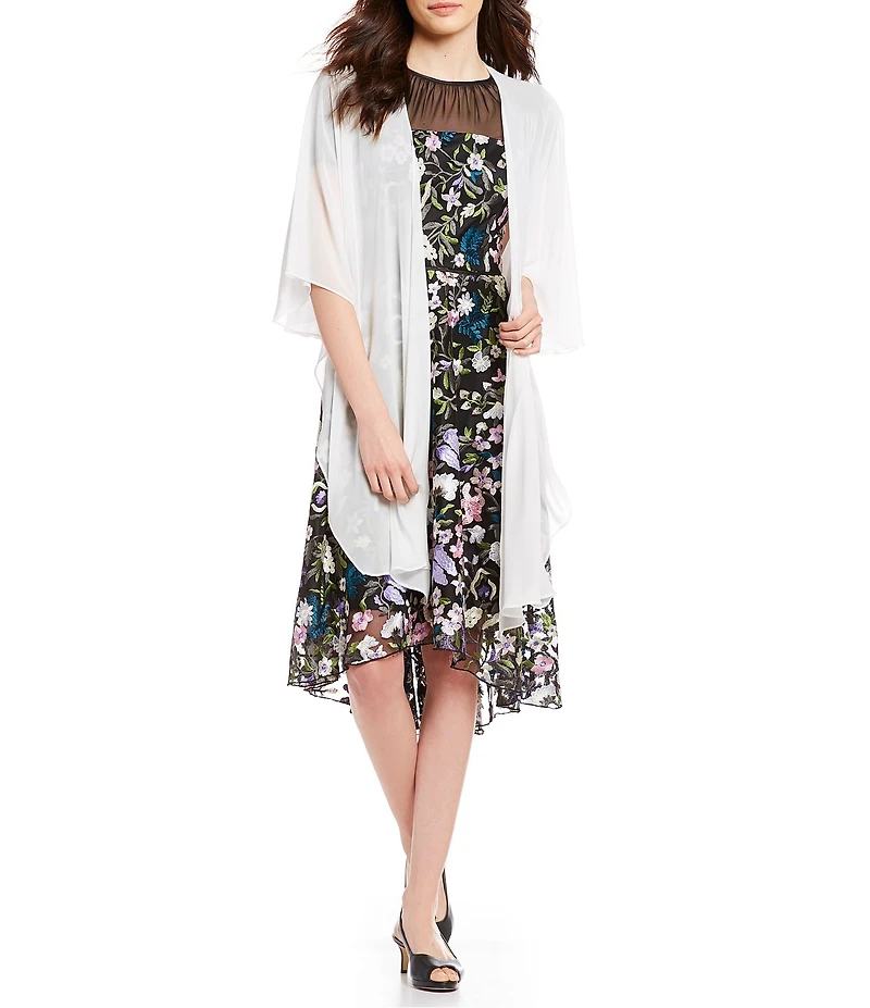 Alex Marie Marilyn Sheer 3/4 Sleeve Wrap