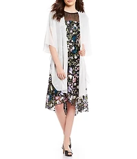 Alex Marie Marilyn Sheer 3/4 Sleeve Wrap