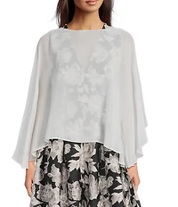 Alex Marie Marilyn Sheer 3/4 Sleeve Wrap