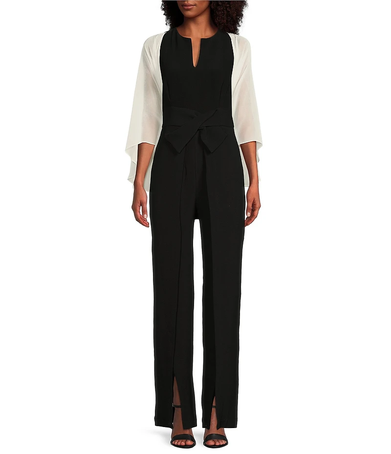 Alex Marie Marilyn Sheer 3/4 Sleeve Wrap