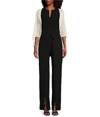 Alex Marie Marilyn Sheer 3/4 Sleeve Wrap