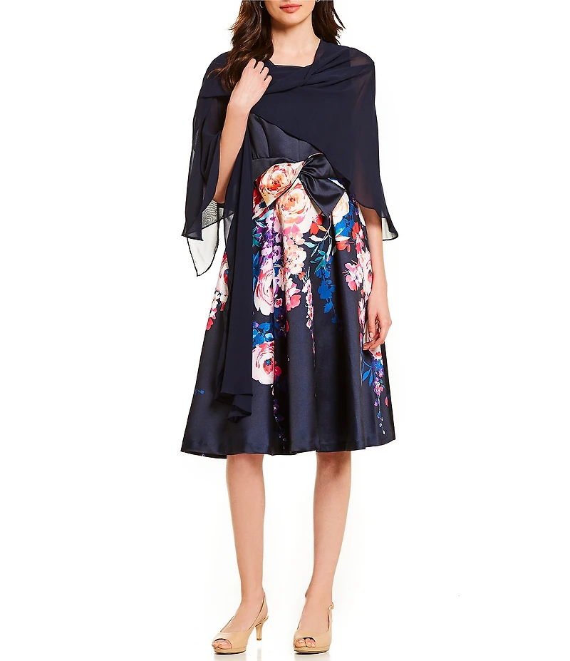 Alex Marie Marilyn Sheer 3/4 Sleeve Wrap