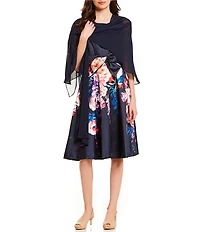 Alex Marie Marilyn Sheer 3/4 Sleeve Wrap