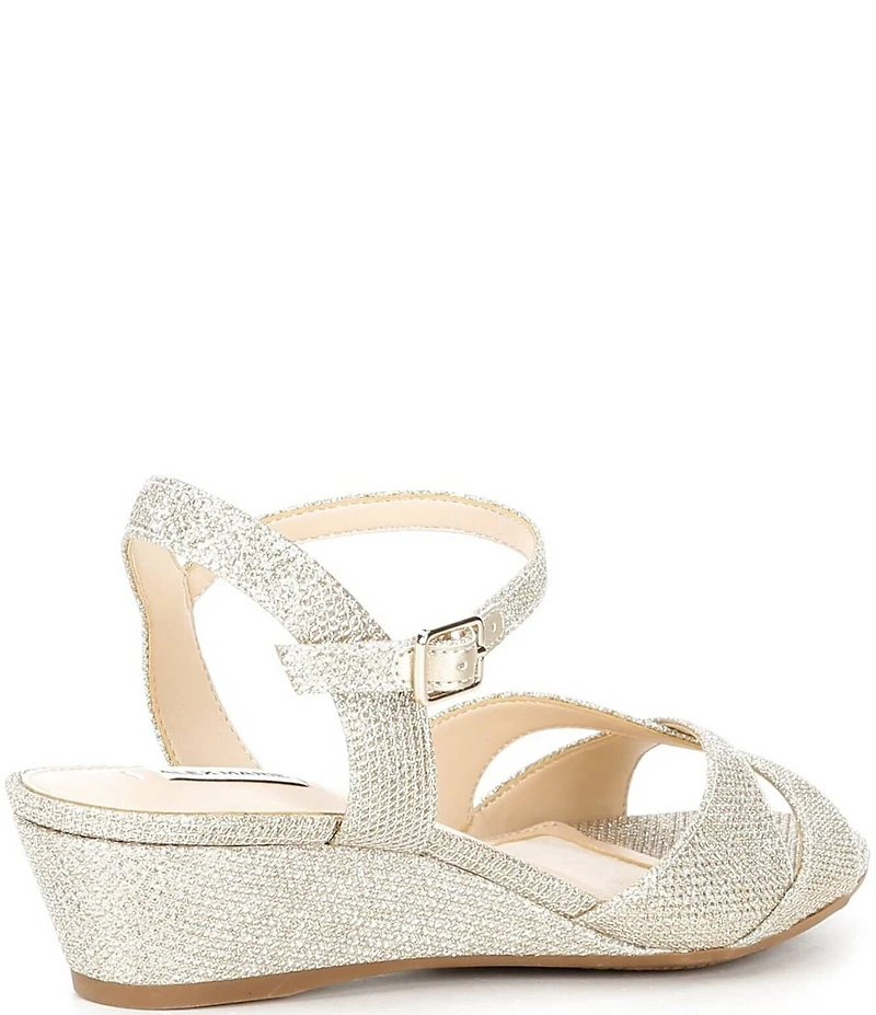 Alex Marie Matilda Glitter Wedge Dress Sandals