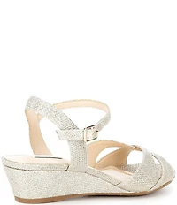 Alex Marie Matilda Glitter Wedge Dress Sandals