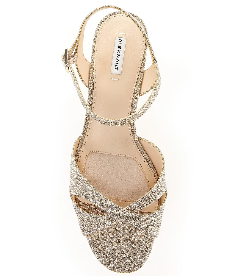 Alex Marie Matilda Glitter Wedge Dress Sandals