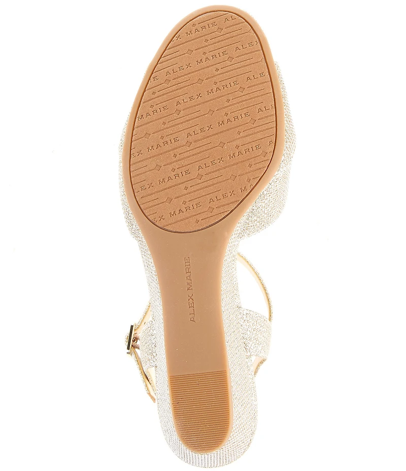 Alex Marie Matilda Glitter Wedge Dress Sandals