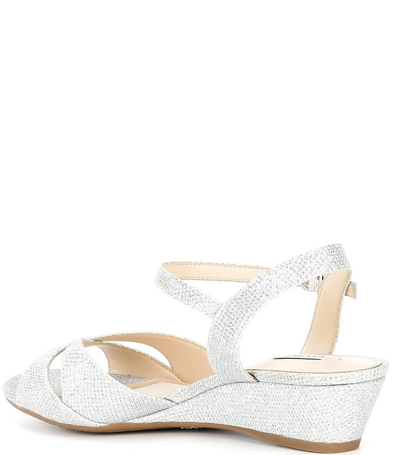 Alex Marie Matilda Glitter Wedge Dress Sandals