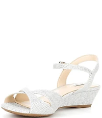 Alex Marie Matilda Glitter Wedge Dress Sandals