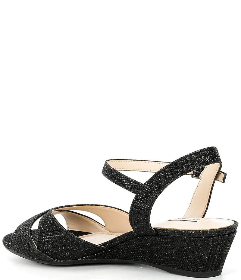 Alex Marie Matilda Glitter Wedge Dress Sandals