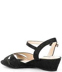 Alex Marie Matilda Glitter Wedge Dress Sandals