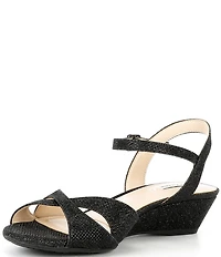 Alex Marie Matilda Glitter Wedge Dress Sandals