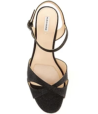 Alex Marie Matilda Glitter Wedge Dress Sandals
