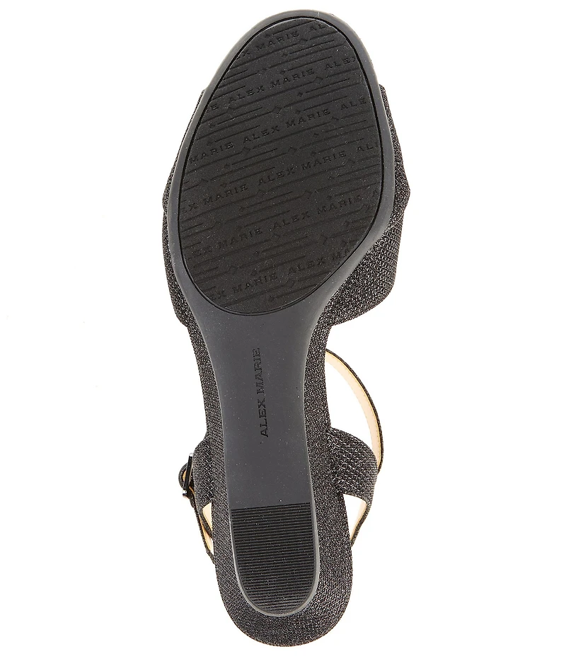 Alex Marie Matilda Glitter Wedge Dress Sandals