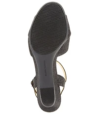 Alex Marie Matilda Glitter Wedge Dress Sandals