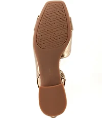 Alex Marie Mel Leather Buckle Hardware Slingback Flats