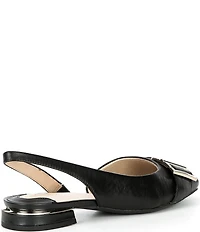 Alex Marie Mel Leather Buckle Hardware Slingback Flats