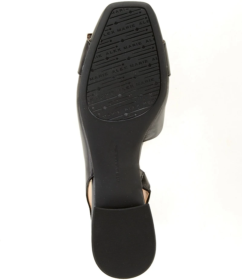 Alex Marie Mel Leather Buckle Hardware Slingback Flats