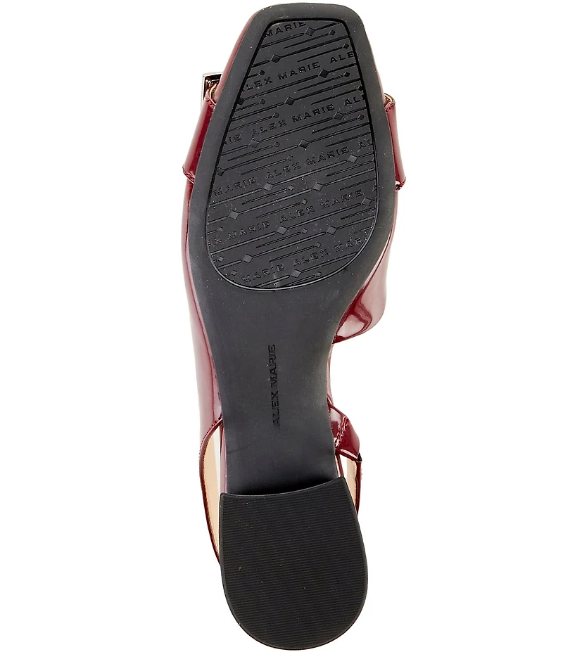 Alex Marie Mel Patent Buckle Hardware Slingback Flats